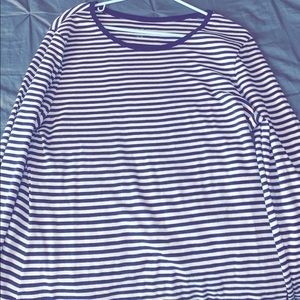 Blue and white striped shirt